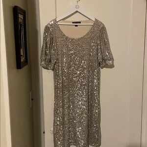 Silver Sequin Dress